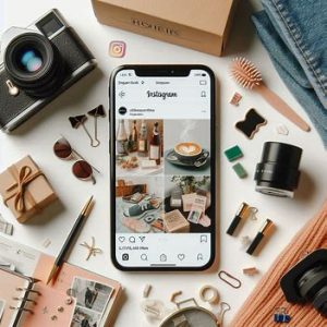 instagram on smartphone