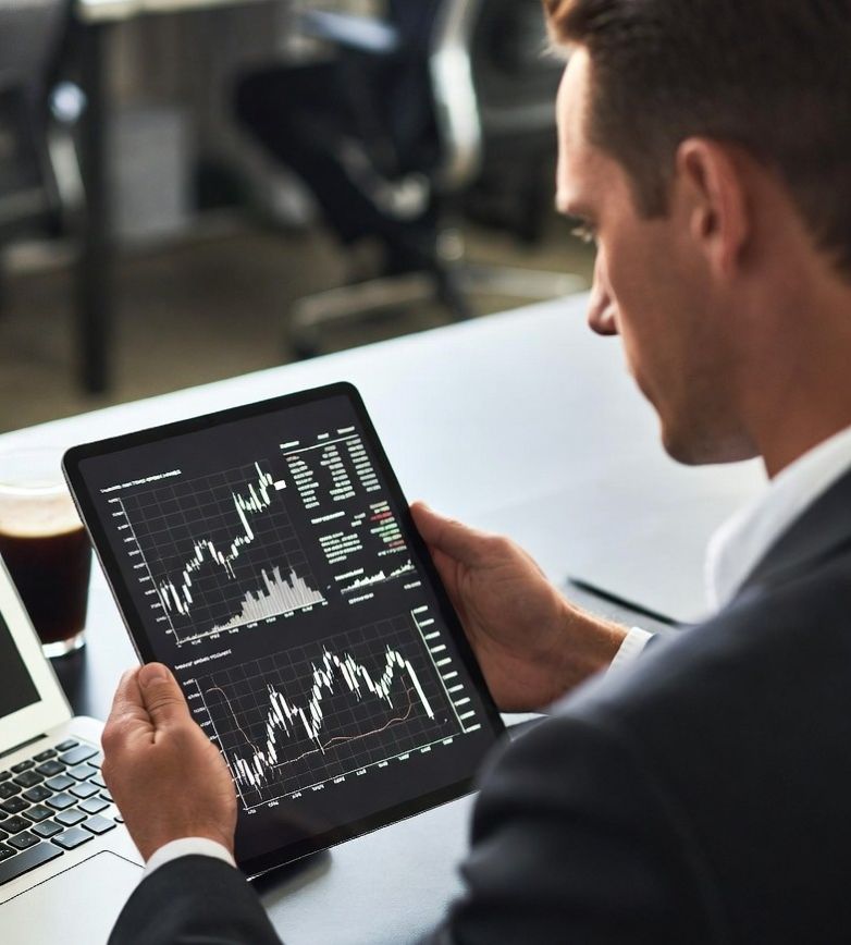 investor analyzing stock data
